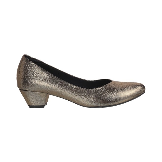 Women Antique-Gold Formal Pumps
