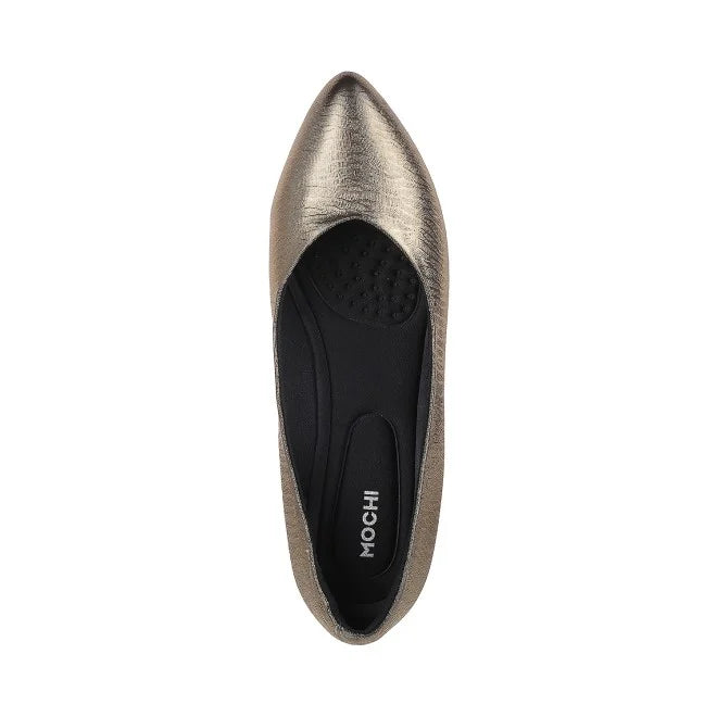 Women Antique-Gold Formal Pumps