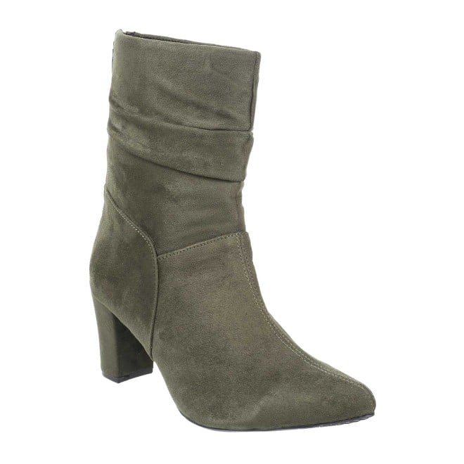 Women Olive Party Boots