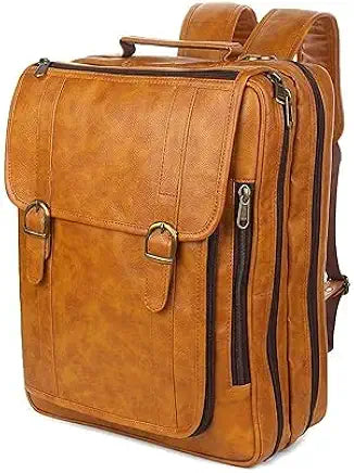 FAZON Genuine Pu Leather Laptop Messenger and Sling Bag with Handle for Office Bag MB-21