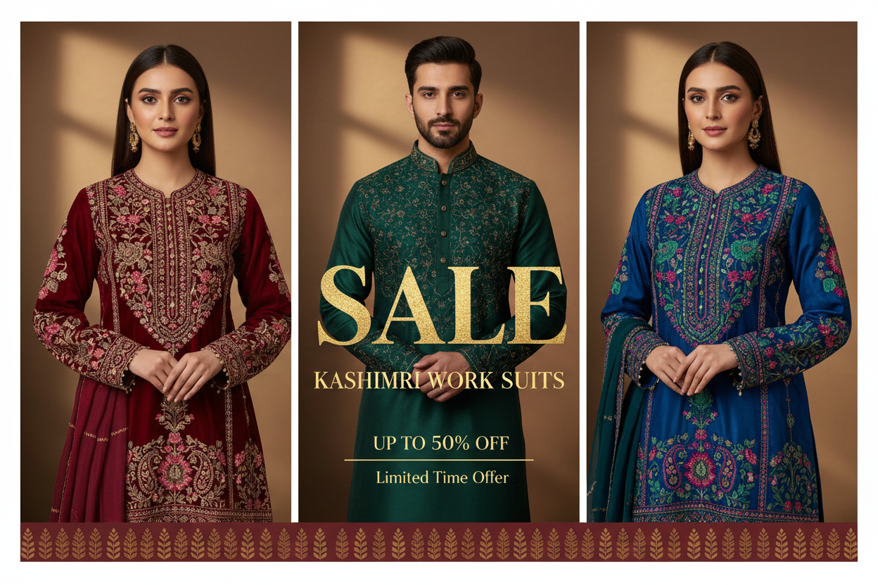 Kashmiri work suits sale